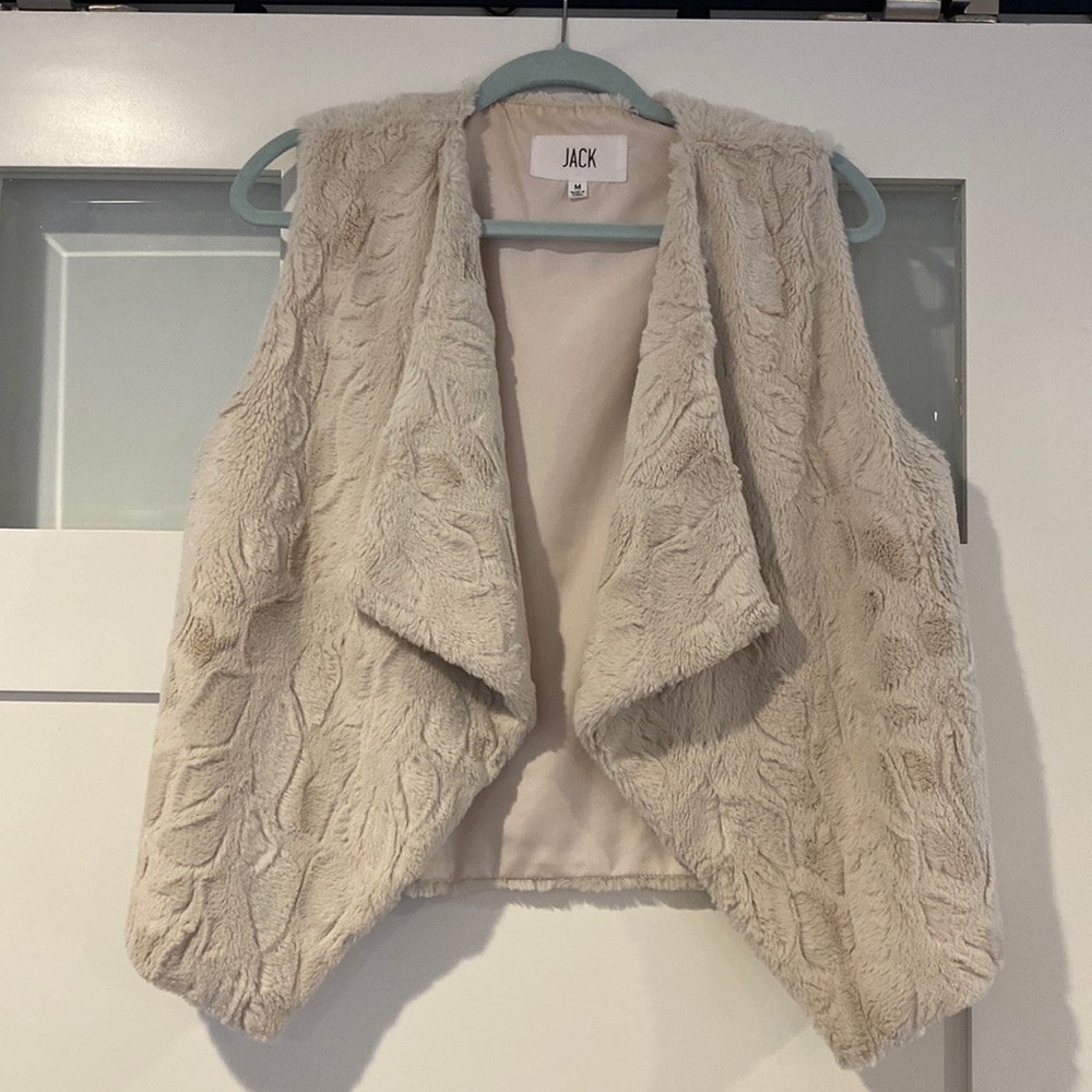 Jack BB Dakota fur vest - ivory